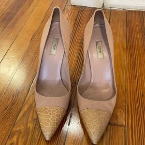 Prada Snake Skin Silk Heels